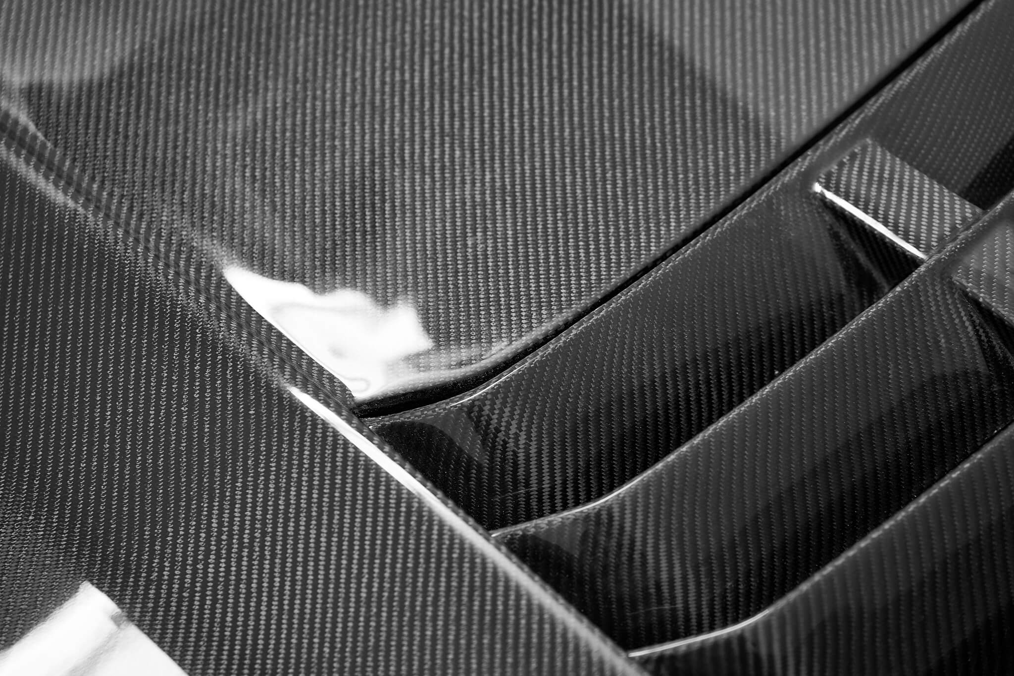 GT500 001 Carbon Fiber Hood Details - ICOOH