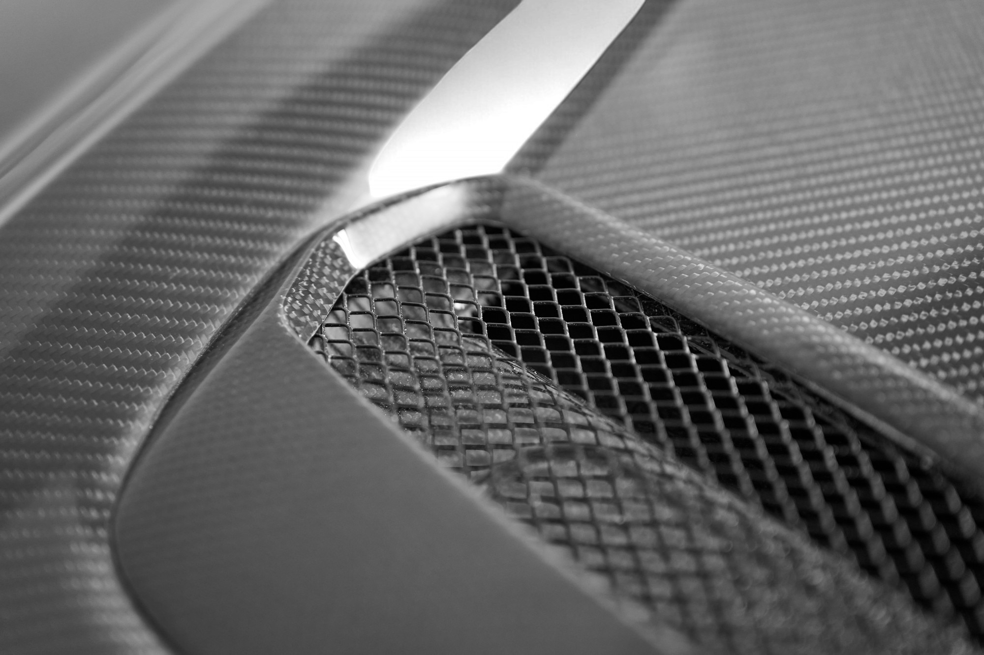 Mustang 002 carbon fiber hood details