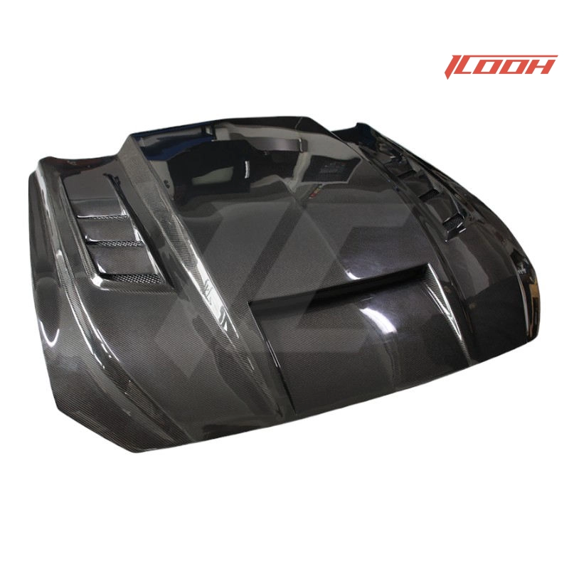 Mustang 003 黑色碳纤维引擎盖 - ICOOH Mustang 003 黑色碳纤维引擎盖 - ICOOH