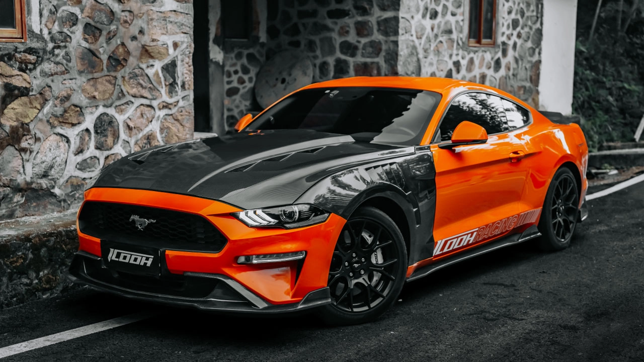 Mustang-004-carbon-fiber-hood-road-running-scene - ICOOH Mustang-004-carbon-fiber-hood-road-running-scene - ICOOH