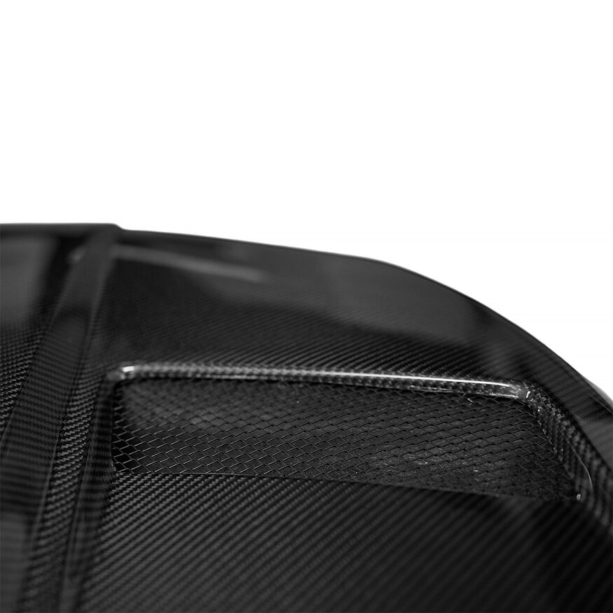 Mustang AC004 carbon fiber hood details - ICOOH