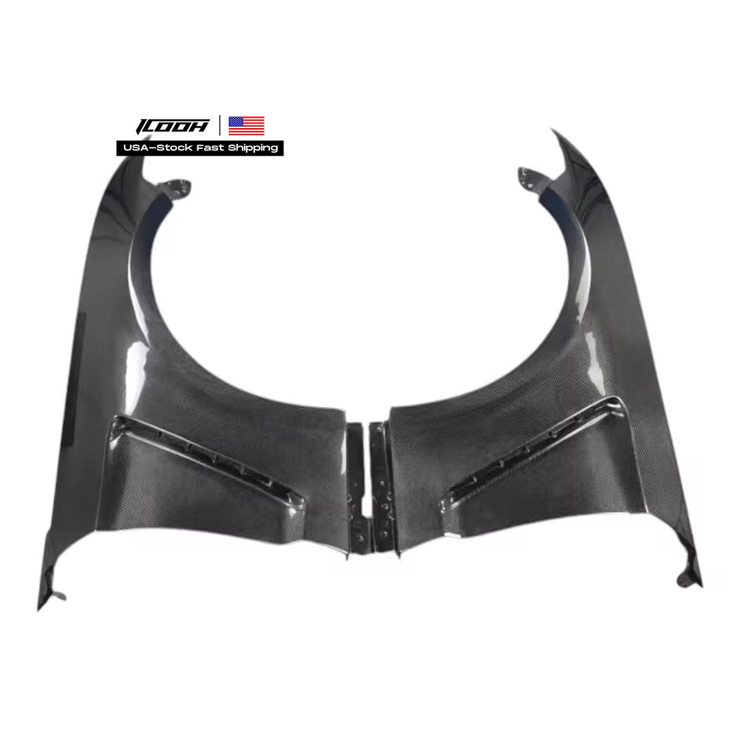 Immagine principale dello sfiato del parafango in fibra di carbonio della Mustang 2 - ICOOH