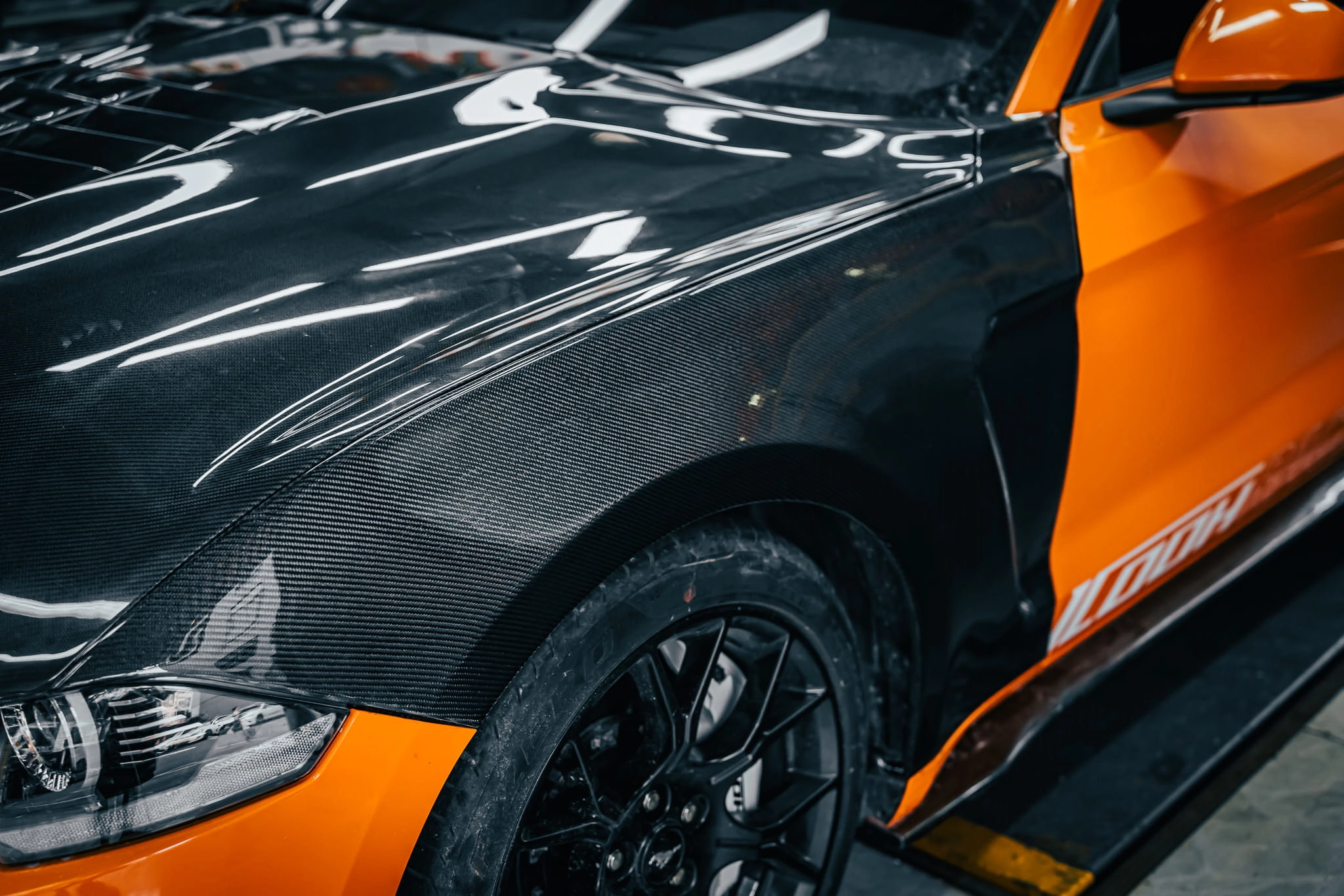 Mustang-GT500-black-carbon-fiber-hood - ICOOH Mustang GT500 black carbon fiber hood - ICOOH