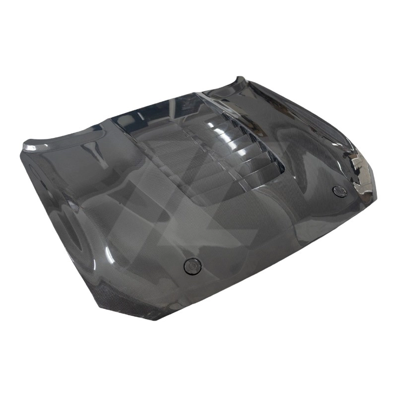 Mustang GT500 carbon fiber hood side view - ICOOH