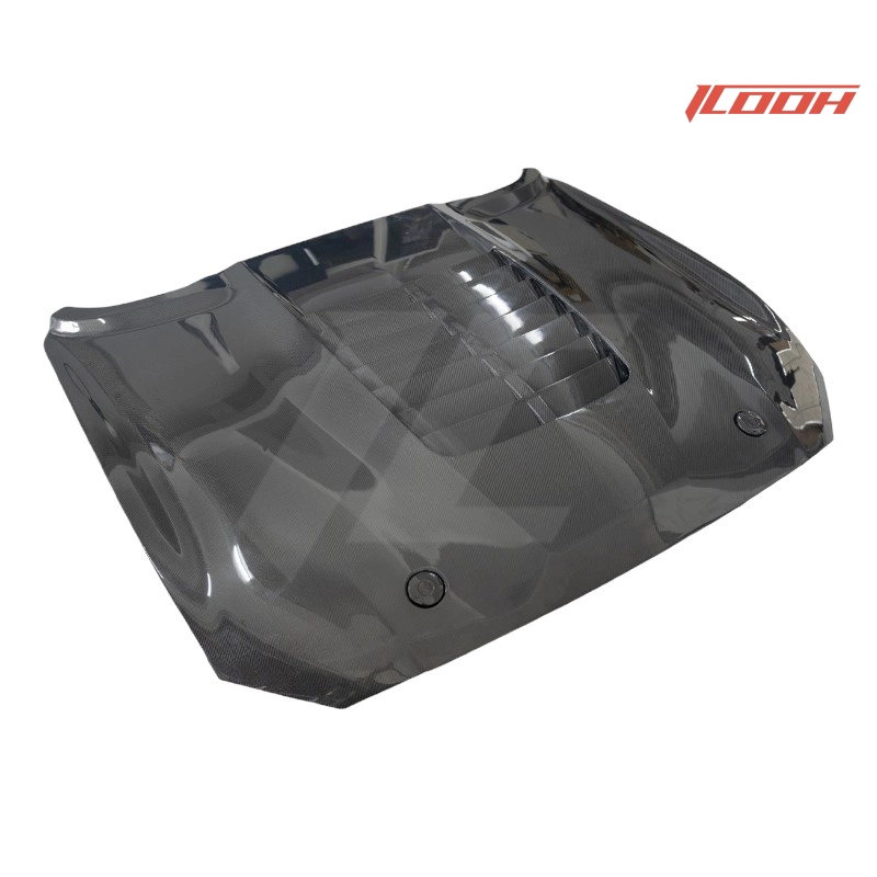 Mustang GT500 碳纤维引擎盖侧视图 - ICOOH Mustang GT500 碳纤维引擎盖侧视图 - ICOOH